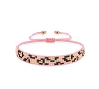 Bracelet Rose Pour Femme, Imprimé LéOpard, Perles De Rocaille, Cadeau Surfeur, Bracelet Fantaisie BohèMe RéGlable Fait Main