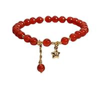 Bracelet rouge, couleur à la mode, bracelet pour femme frais, bijoux fitness bracelet étanche natation, taille unique, Agate, Pas de gemme
