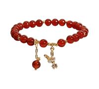 Bracelet rouge, couleur à la mode, bracelet pour femme frais, bijoux fitness bracelet étanche natation, taille unique, Agate, Pas de gemme