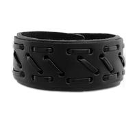 Bracelet Ruban Décoratif Silberdream Cuir Unisexe Noir - Cuir De Vachette Tannée - La5656s