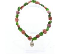 Bracelet rubis brésilien + diopside brésilien, taille personnalisable