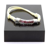 Bracelet Rubis Brut. Couleur Beige.