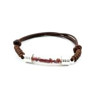 Bracelet Rubis Brut. Couleur Marron.