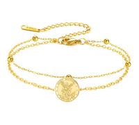 Bracelet Saint Michel Avec Double Couche De Perles Et Chaîne Saint Michel Le Grand Protecteur Archange Bijou Religieux Pour [PP358]