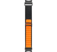 Bracelet Samsung G Watch Series Boucle alpine 20mm 155 à 210mm Noir et Orange Bigben