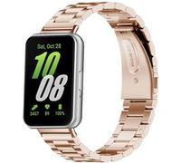 Bracelet Samsung Galaxy Fit 3 Bracelet en acier avec système de clic Rose dorée