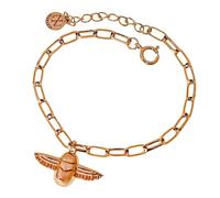 Bracelet scarabée égyptien, argent sterling 925, plaqué or, 16 cm, fil de 3,3 mm, scarabée 23 mm.