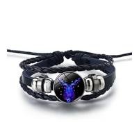 Bracelet Se-rene Signs Spirit - Bracelets de manifestation Sp-irit - Zodiac Glow in The Dark - Ke-ychain - Bracelet réglable fait à la main