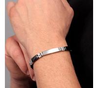 Bracelet SECTOR en Acier Gris et Céramique Noire