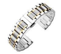 Bracelet Seiko compatible avec le bracelet Jubilee, à maillons solides en acier inoxydable, Oyster 18 mm, SRP-SKX007/SRP-SKX009, SRPD63K1, extrémité incurvée(SV-GD,21mm)