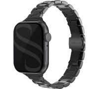 Bracelet Selencia Slim Steel pour l'Apple Watch Series 1 à 9 / SE (38/40/41 mm) | Series 10 (42 mm) - Noir