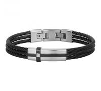 Bracelet semi-rigide cesar en acier 316l avec diamant blanc