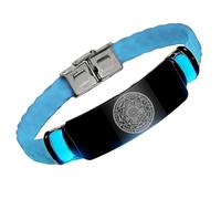 Bracelet Sept Archanges Phosphorescent en Silicone - Sceau Sacré de Protection Archange 24h/24 et 7j/7 Dieu Guidance Spirituelle Kabbale Angelic Talisman Bijoux, Silicone, Acier inoxydable.