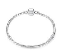 Bracelet Serpent en Argent pour Femmes - Lot de 2 x 19cm - Compatible avec Pandora et Biagi Charms