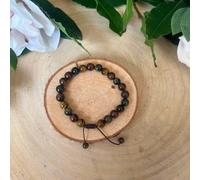 Bracelet shambala 3 yeux - œil de tigre, œil de faucon et œil de taureau