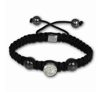 Bracelet Shamballa Original Sterlinx Avec 1 Boule Blanche Pailletée Shs11w