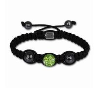 Bracelet Shamballa Original Sterlinx Avec 1 Boule Pailletée Vert Clair Shs11l