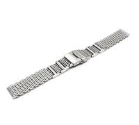 Bracelet Shark Mesh en acier inoxydable ONE MORE STRAP de 20 mm22 mm 24 mm compatible avec Citizen Promaster et Seiko SKX sub diver bracelet montre milan, 20mm