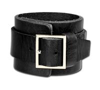 Bracelet Silberdream Cuir Homme Noir - Cuir De Vachette Tannée - Lap014s