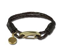 Bracelet Silberdream Cuir Unisexe Marron Foncé - Cuir De Vachette Tanné - Lap514b