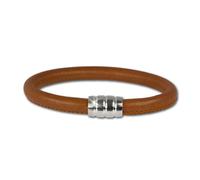 Bracelet Silberdream En Cuir Nappa Cognac Avec Fermoir 925 Ls0641