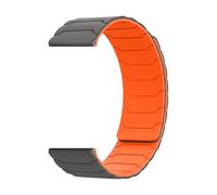 Bracelet Silicone 22mm pour Garmin Venu 4 45mm/Venu 3 45mm/Vivoactive 4 | Bracelet Magnétique de Remplacement pour Garmin Forerunner 570 47mm/265/255/Active/Huawei Watch GT 7 Pro 46mm, Gris-Orange