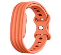 Bracelet Silicone de Sport Souple Réglable Compatible avec Google Fitbit Air, Boucle, Résistante à l'eau et à la Sueur, Ajustement Réglable pour Tracker d'activité Sans écran (Orange, 24.8cm)