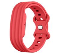 Bracelet Silicone de Sport Souple Réglable Compatible avec Google Fitbit Air, Boucle, Résistante à l'eau et à la Sueur, Ajustement Réglable pour Tracker d'activité Sans écran (Rouge, 24.8cm)