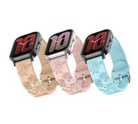 Bracelet Silicone Étanche pour Amazfit GTS 4, Fleuri Gravé, 20mm