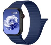 Bracelet Silicone pour Bracelets Apple Watch 44mm 45mm 46mm 49mm | Double Magnetico, Sport Bracelet étanche pour iWatch Série12 11 10 9 8 7 6 5 4 3 2 1 SE 3 2 1 Ultra 4 3 2 1 Femmes Hommes