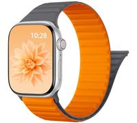 Bracelet Silicone pour Bracelets Apple Watch 44mm 45mm 46mm 49mm | Double Magnetico, Sport Bracelet étanche pour iWatch Série12 11 10 9 8 7 6 5 4 3 2 1 SE 3 2 1 Ultra 4 3 2 1 Femmes Hommes