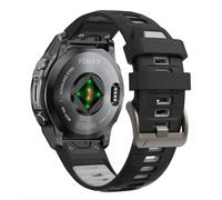 Bracelet silicone Quickfit pour Garmin Fenix 8 Pro/8/E/7 Pro/7 47mm | bracelet sport bicolore pour Fenix 6/6 Pro/5/5 Plus/Forerunner 965/955 945/Approach S62/S70/tactix 8 47mm/Descent G2/G1