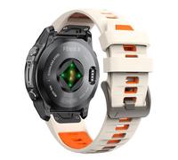 Bracelet silicone Quickfit pour Garmin Fenix 8 Pro/8/E/7 Pro/7 47mm | bracelet sport bicolore pour Fenix 6/6 Pro/5/5 Plus/Forerunner 965/955 945/Approach S62/S70/tactix 8 47mm/Descent G2/G1