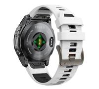 Bracelet silicone Quickfit pour Garmin Fenix 8 Pro/8/E/7 Pro/7 47mm | bracelet sport bicolore pour Fenix 6/6 Pro/5/5 Plus/Forerunner 965/955 945/Approach S62/S70/tactix 8 47mm/Descent G2/G1