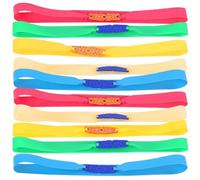 Bracelet Slingshot sans cadre 10 PCS Bandes de remplacement de frondeaux coupées avec des tubes de tir d'élingue en caoutchouc silencieux pour la chasse, des bandes de remplacement des frondements au