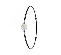 Bracelet - SO CHARM - Trèfle SC Crystal - Noir - Cristaux scintillants - Pendentif 12 x 12 mm