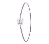 Bracelet - So Charm - Violet clair - Pendentif papillon - Cristaux Swarovski - Élastique