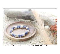 Bracelet sodalite & perles bois