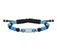 Bracelet souple Dan en Acier 316L avec turquoise bleu turquoise - Phebus Homme