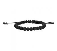 Bracelet souple hector en acier 316l avec lave noir