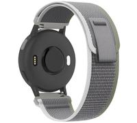 Bracelet Sport 20mm Nylon Élastique Compatible with Garmin Forerunner/Vivoactive/Venu Sq & Compatible with Amazfit Active/Bip/GTS - Gris+Blanc
