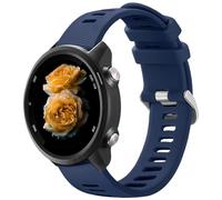 Bracelet Sport 20mm Silicone Compatible with Garmin Forerunner 245/645/55, Vivoactive 3/5/6 & Compatible with Samsung Galaxy Watch 6/5/4/3 - Bleu foncé