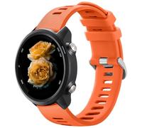Bracelet Sport 20mm Silicone Compatible with Garmin Forerunner 245/645/55, Vivoactive 3/5/6 & Compatible with Samsung Galaxy Watch 6/5/4/3 - Orange