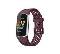 imoshion Bracelet sport en silicone avec boucle pour Fitbit Charge 5 / 6 - Rouge foncé