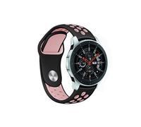 Bracelet Sport en Silicone Respirante Remplacement pour Samsung Galaxy Watch 42mm - Noir&Rose
