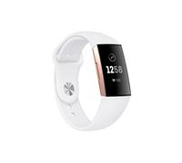 Bracelet Sport en Silicone Simple Remplacement pour Fitbit Charge 3 - Blanc (Taille S)