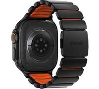 Bracelet Sport Renforcé pour Watch 49mm avec Fermoir Magnétique Nomad Noir / Orange