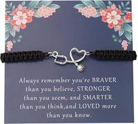 Bracelet stéthoscope pour étudiant en médecine, cadeau de remise de diplôme - You are Braver Stronger Smarter Than You Think, br, Acier inoxydable