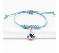 bracelet stitch elvis presley guitare bijoux fantaisie bleu cadeau enfant anniversaire noel réglable