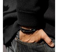 Bracelet stone free double onyx
